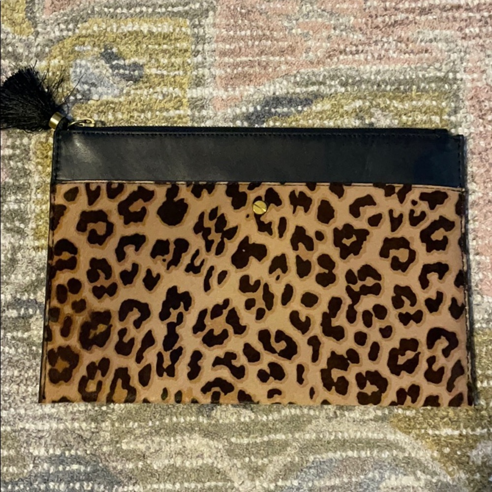 J.Crew Leopard Clutch
